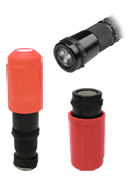 Flashlights for expandable baton